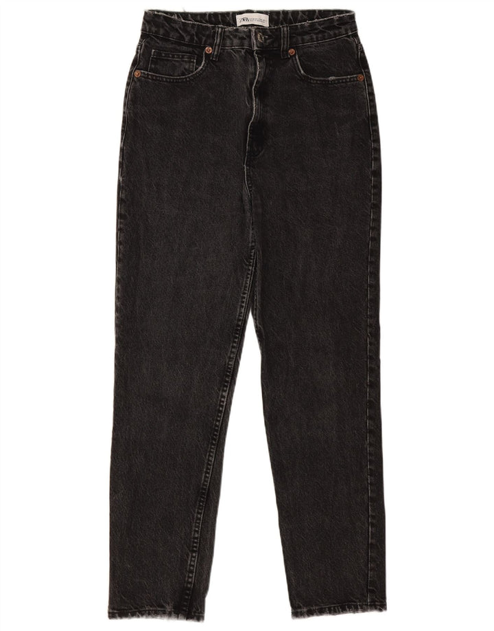 ZARA Jean fuselé en détresse pour femme EU 38 Small W28 L27 Gris