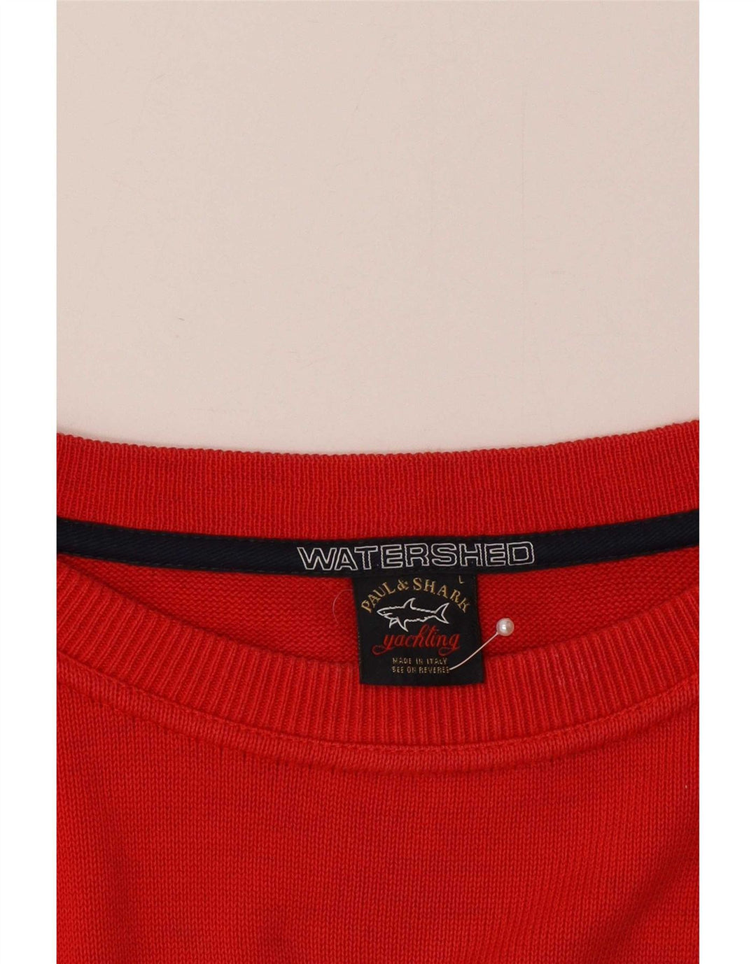 Paul & Shark Pull à col rond pour homme en coton rouge Large