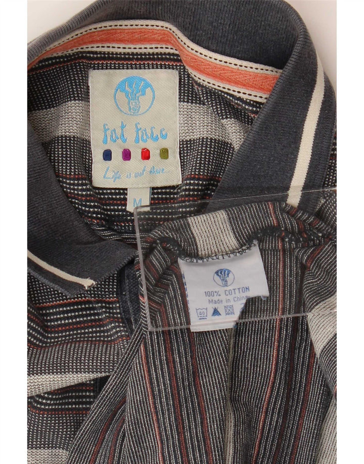 Polo Homme Fat Face Coton Rayé Gris Moyen
