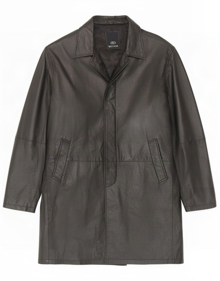 Matinee Manteau en cuir pour homme UK 44 2XL Noir