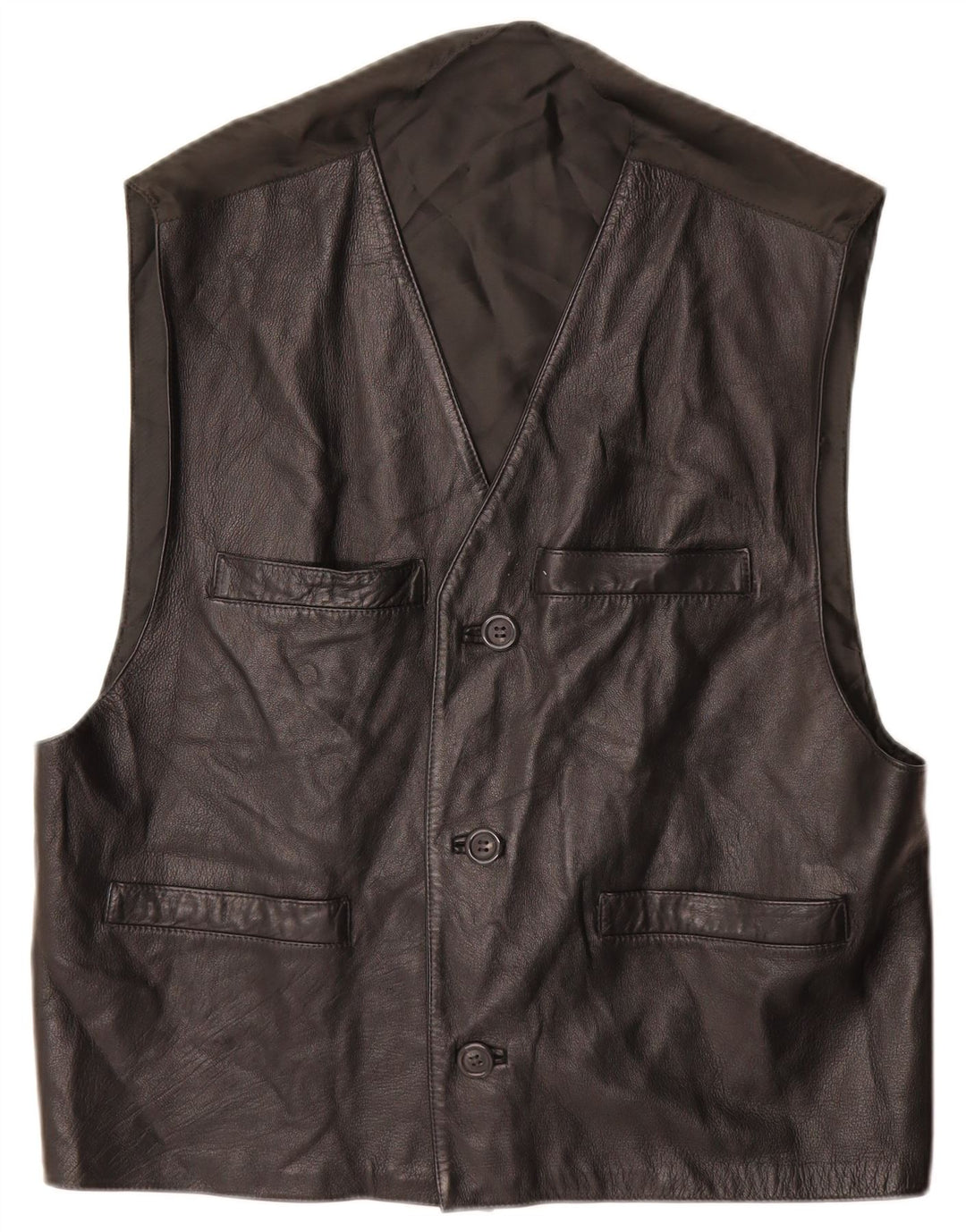 gilet en cuir homme vintage grand cuir noir