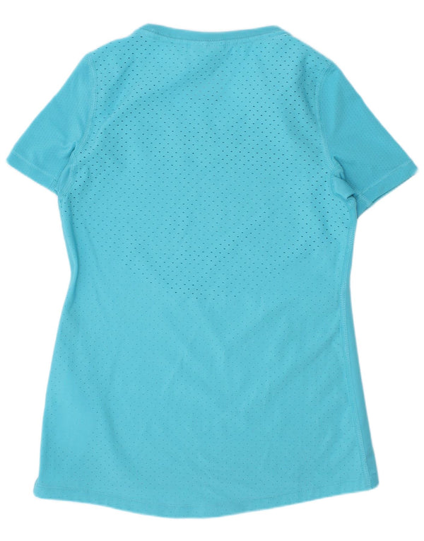 Nike Girls Graphic T-Shirt Top 6-7 ans XS Bleu Polyester