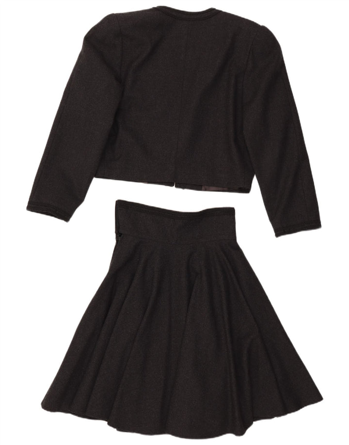 Griffe Ensemble jupe 2 pièces pour femme UK 10 Small W26 Laine grise