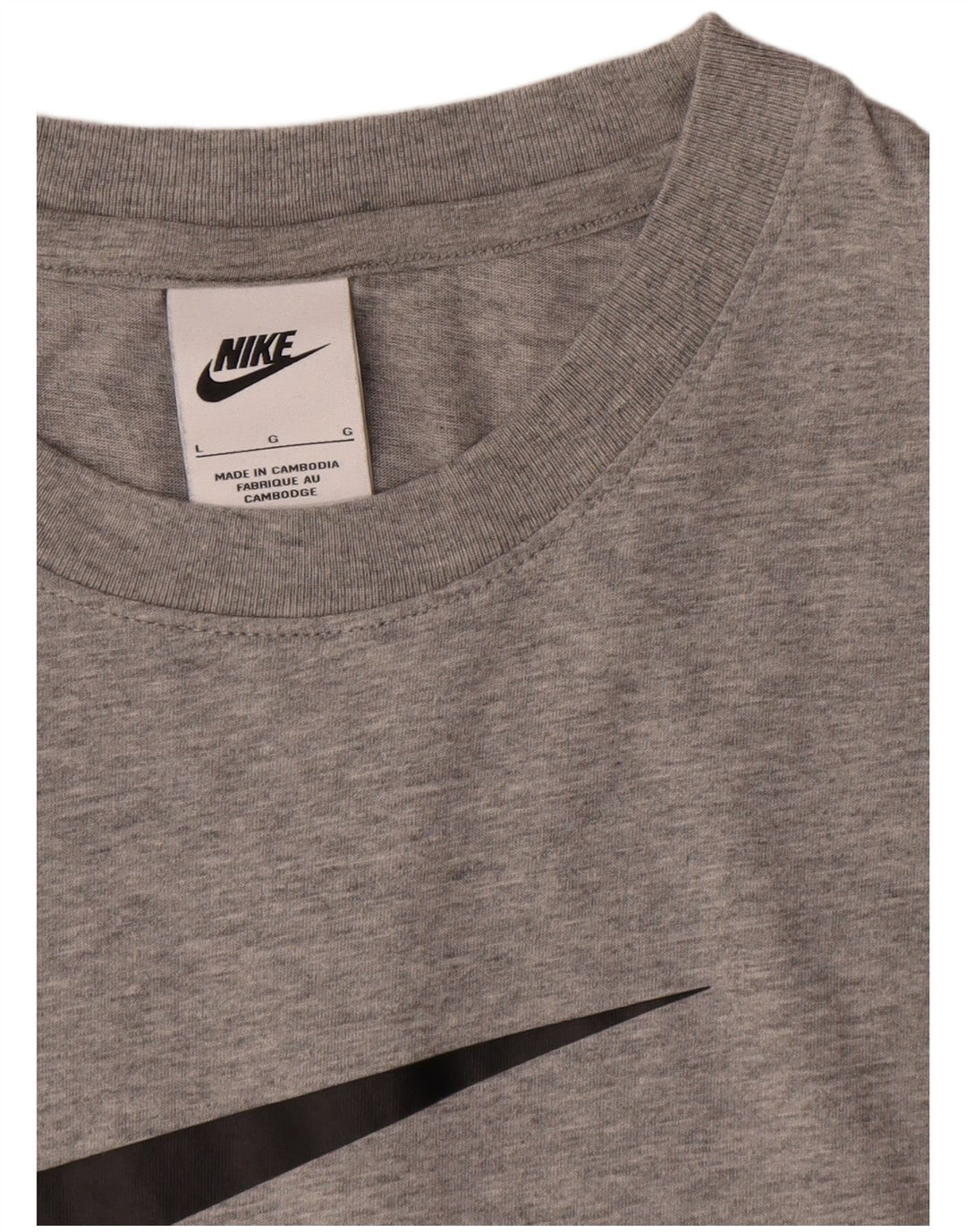 Nike T-shirt graphique pour homme en coton gris Taille L