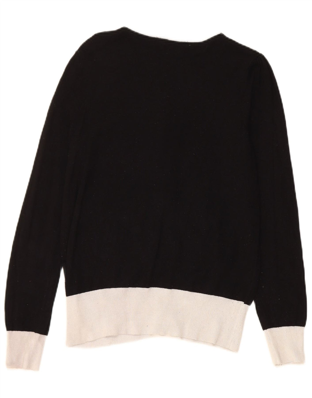 Marks & Spencer Pull Cardigan pour Femme UK 10 Petit Noir Colorblock