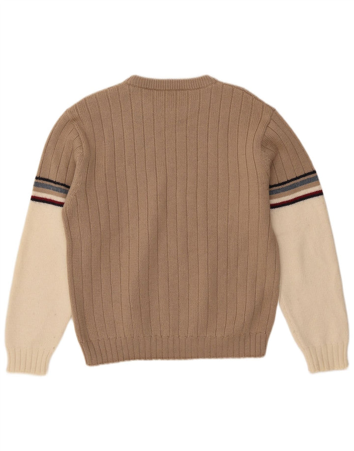 Paul Smith Pull à col rond pour homme en laine color block beige