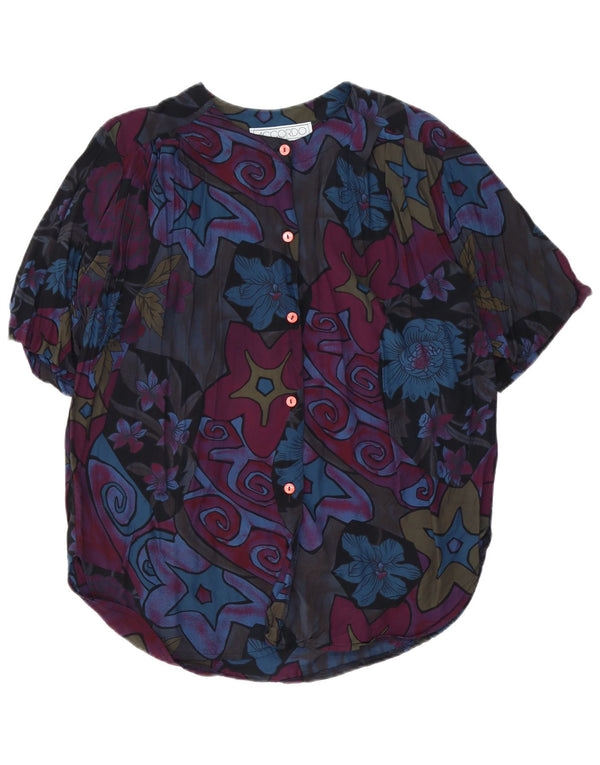 ACCORDO Chemisier à manches courtes pour femme US 4 Petit motif floral multicolore