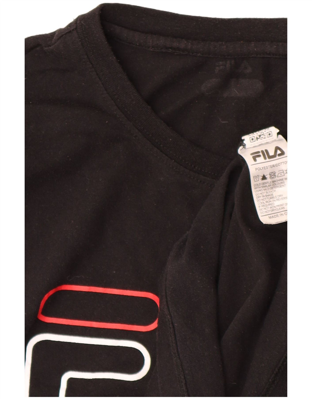 Fila T-Shirt Graphique Homme Noir Moyen Polyester