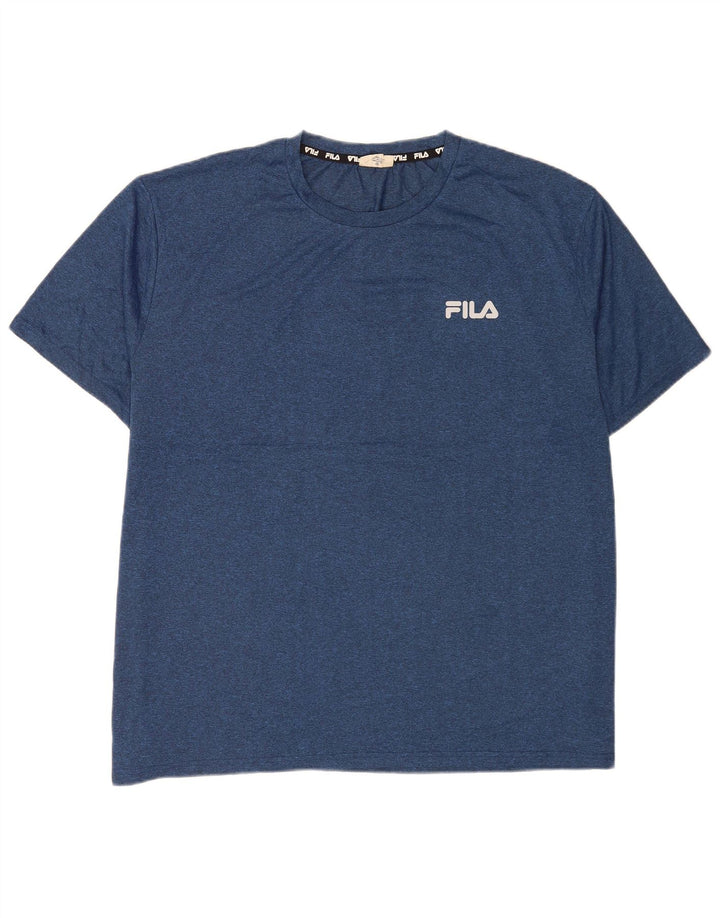 Fila T-Shirt Homme Top 4XL Bleu Marine Polyester