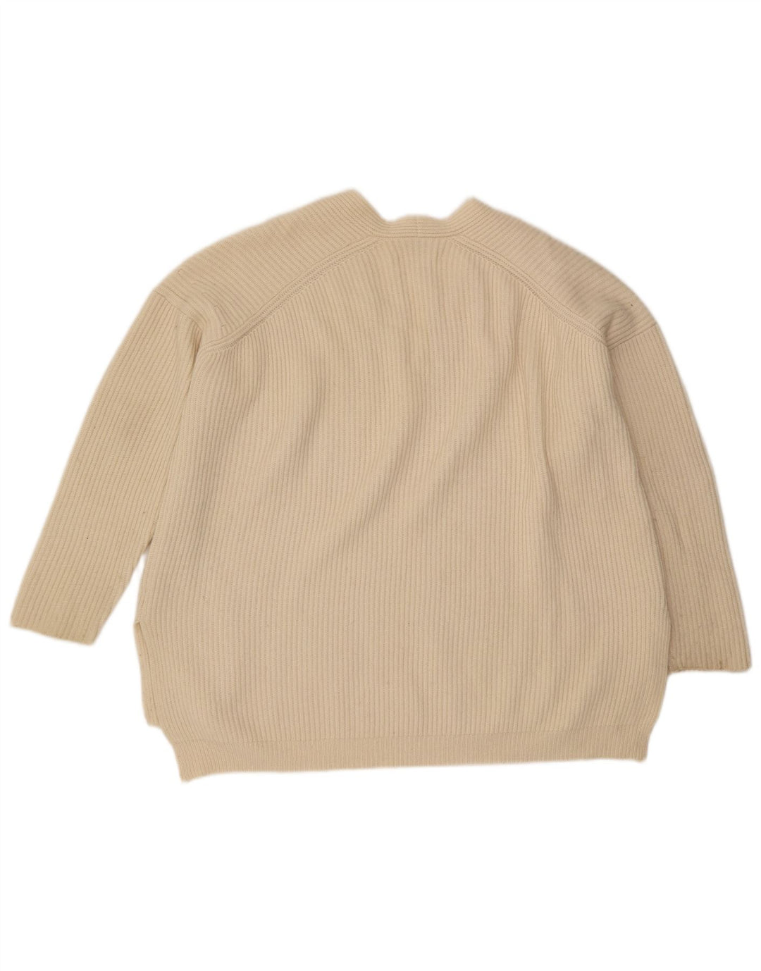 All Saints Pull surdimensionné à col en V pour femme UK 14 Medium Off White