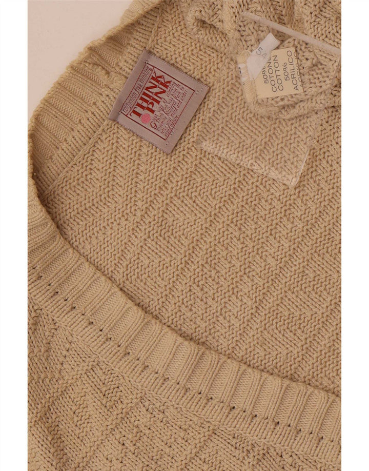 Think Pink Pull Cardigan Homme IT 54 XL Beige Coton