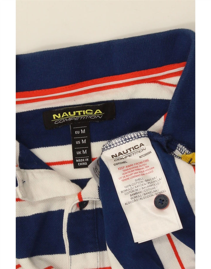 NAUTICA Polo Homme Coton Rayé Bleu Marine Moyen