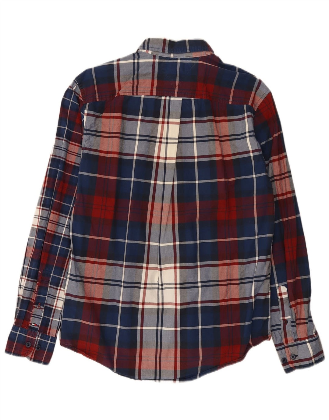 Tommy Hilfiger Chemise Regular Fit Homme Bleu Moyen Plaid Coton