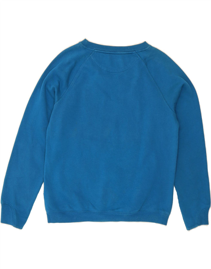ADIDAS Womens Graphic Sweatshirt Jumper UK 14 Medium Blue Polyester Vintage Adidas and Second-Hand Adidas from Messina Hembry 