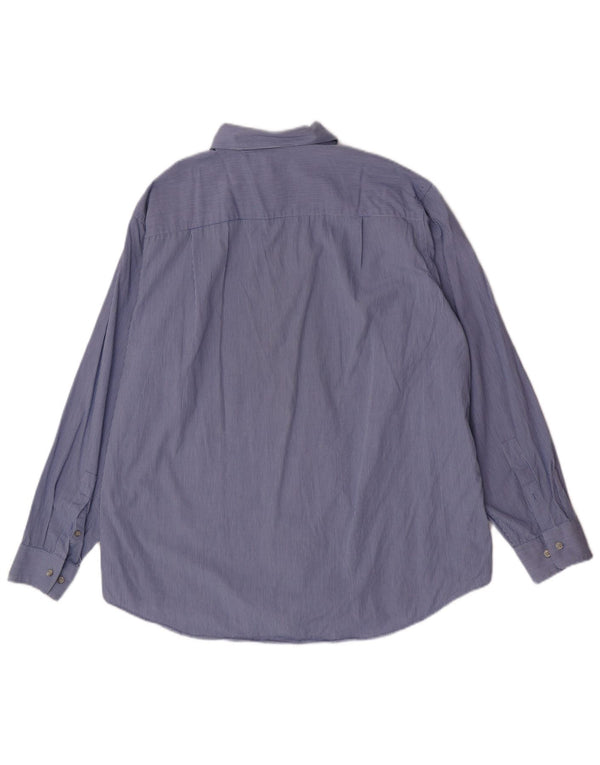 Calvin Klein Chemise Homme Taille 17 XL Coton Rayé Bleu