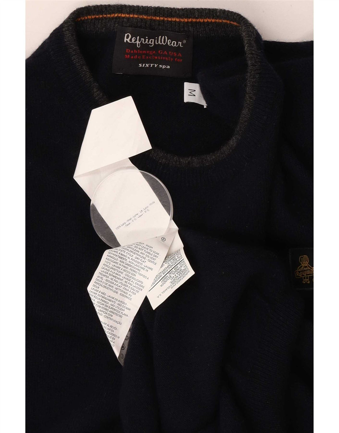 Refrigiwear Pull à col rond Sixty spa en laine bleu marine moyen pour homme