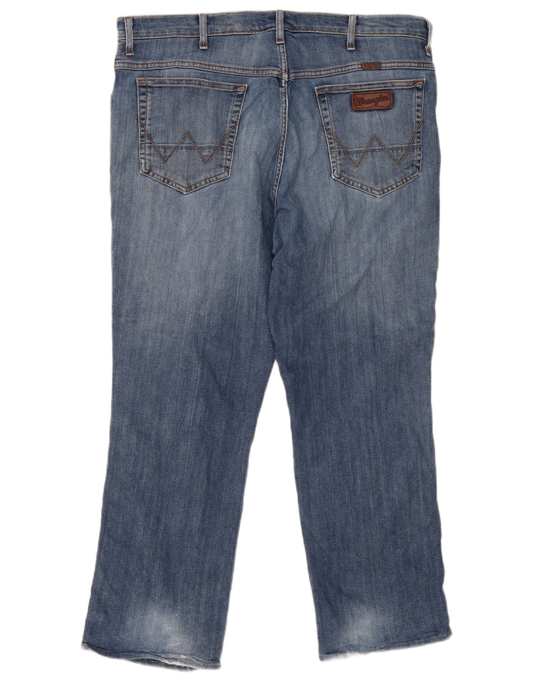 Wrangler Jean droit vieilli pour homme W38 L27 Bleu