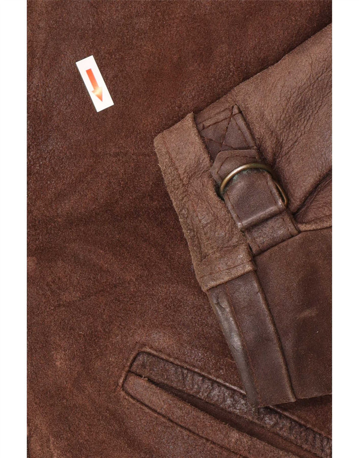 Bayside Veste en cuir pour homme UK 42 XL Marron