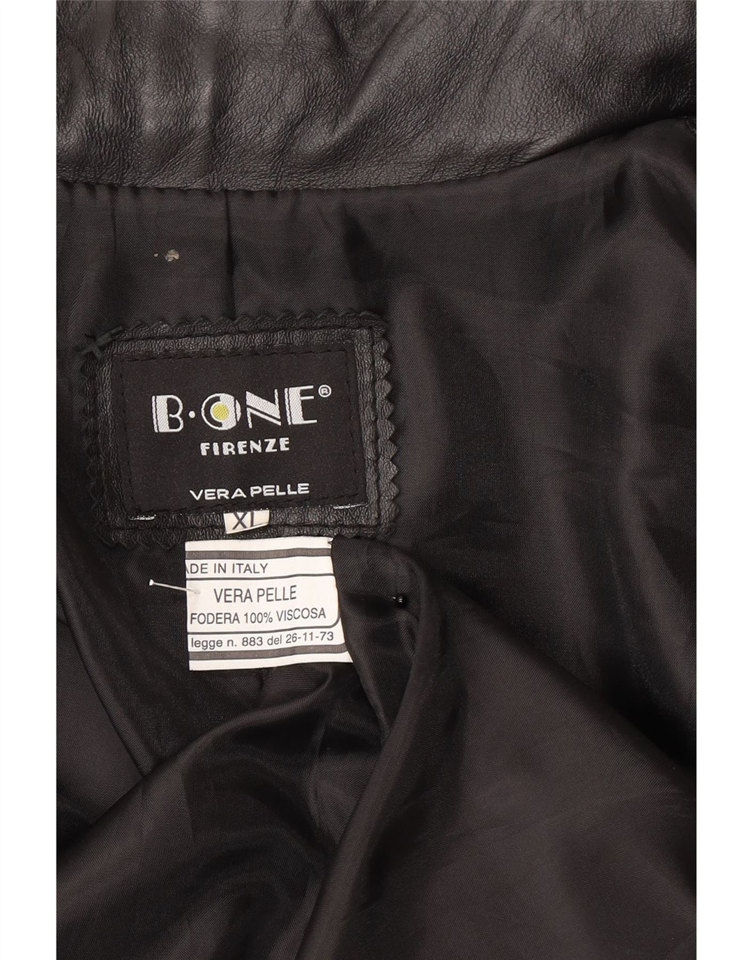 B.ONE Veste en cuir pour homme UK 42 XL Cuir noir