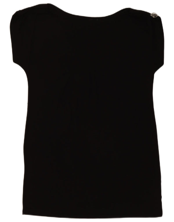 Emporio Armani Robe t-shirt pour femme UK 14 Noir moyen
