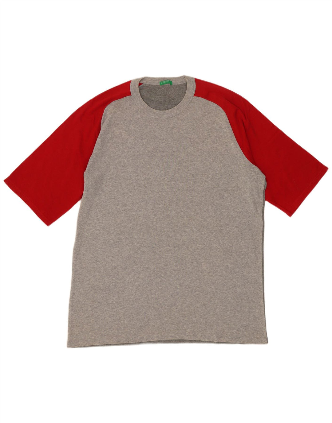 BENETTON T-Shirt Homme Gris Moyen Colourblock
