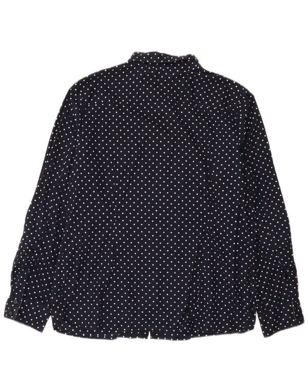Tommy Hilfiger Chemise coupe classique pour femme 2XL en coton à pois bleu marine