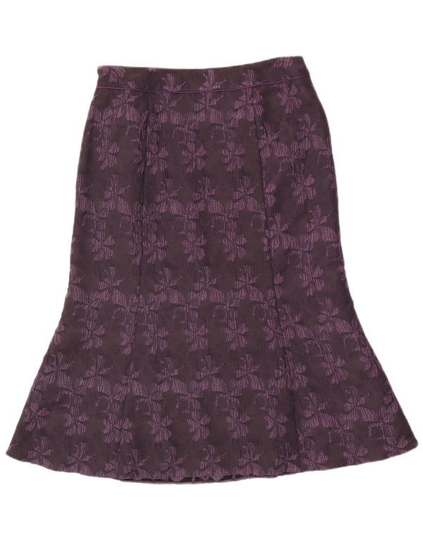 CC Jupe Trompette Femme UK 14 Large W30 Violet Floral