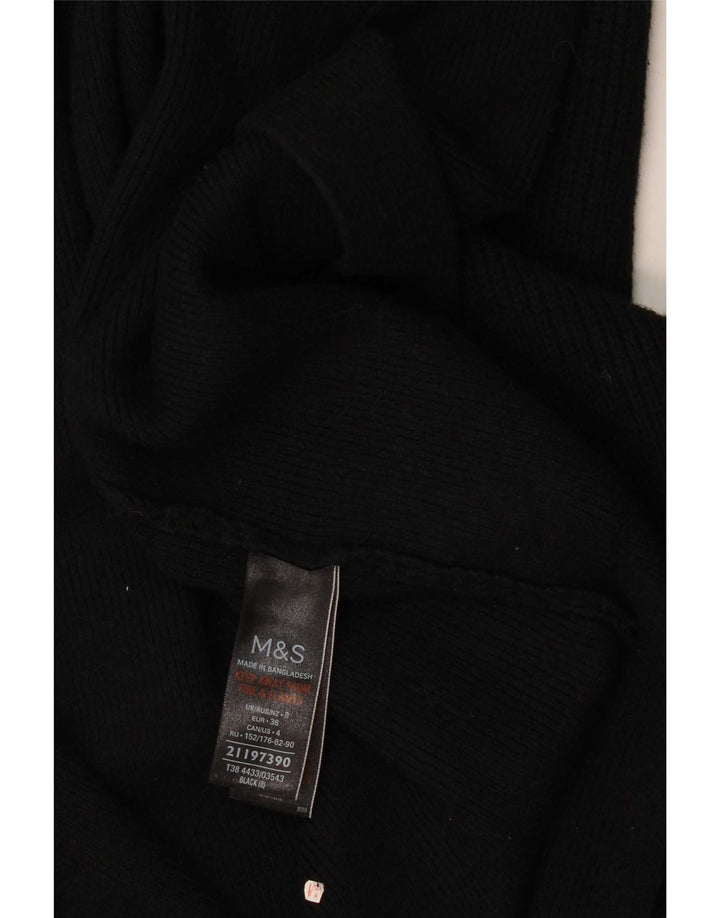 Marks & Spencer Pull cardigan ouvert pour femme UK 8 Small Viscose noire