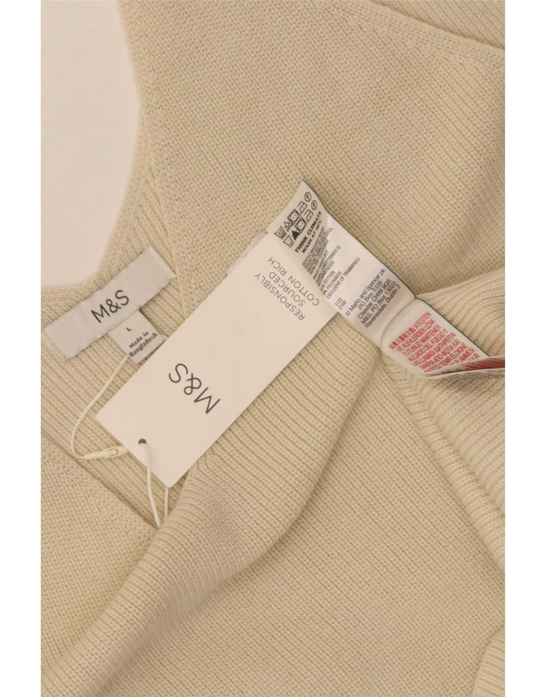 Marks & Spencer Débardeur pour femme UK 14 Large Beige Coton