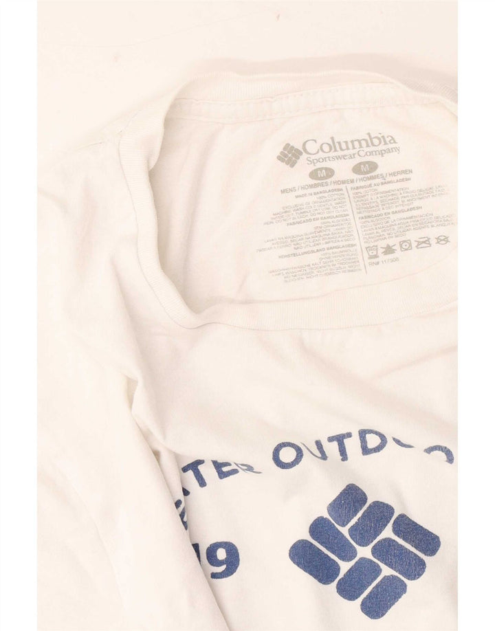 Columbia T-Shirt Graphique Homme Blanc Moyen Coton