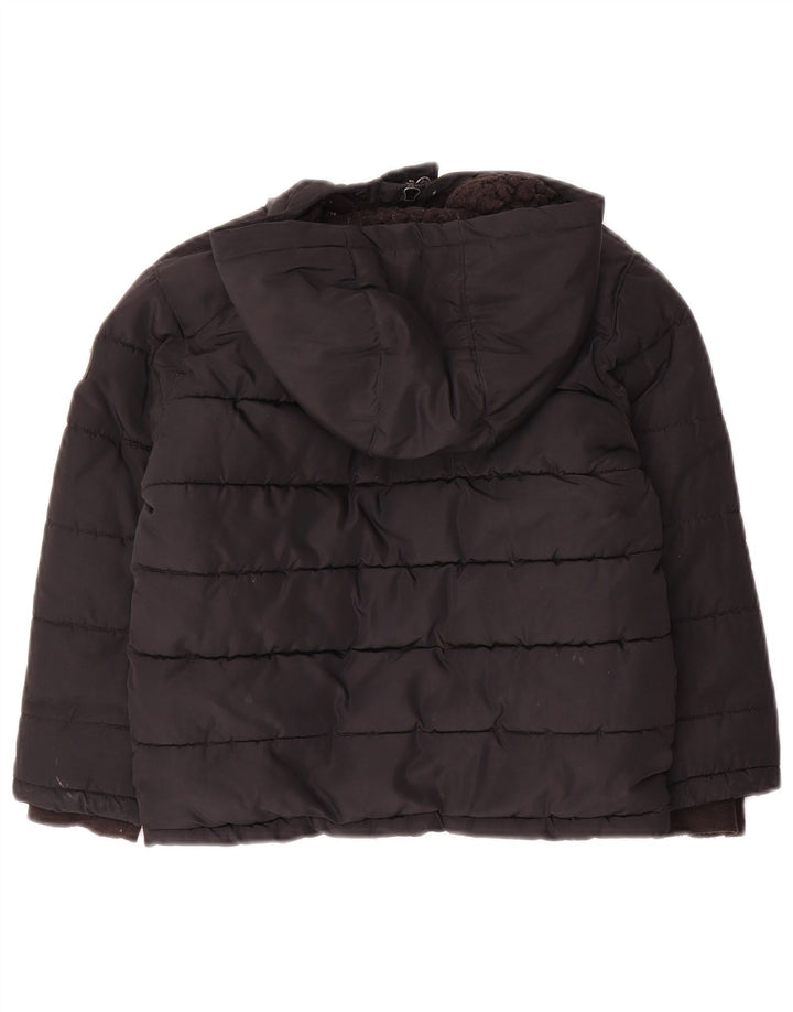 Dkny Veste matelassée à capuche graphique pour garçon 5-6 ans Noir Polyester