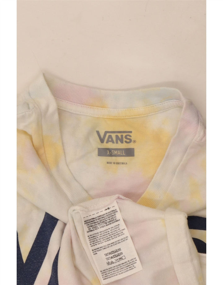 VANS T-shirt graphique pour femme UK 6 XS Multicolore Tie Dye Coton
