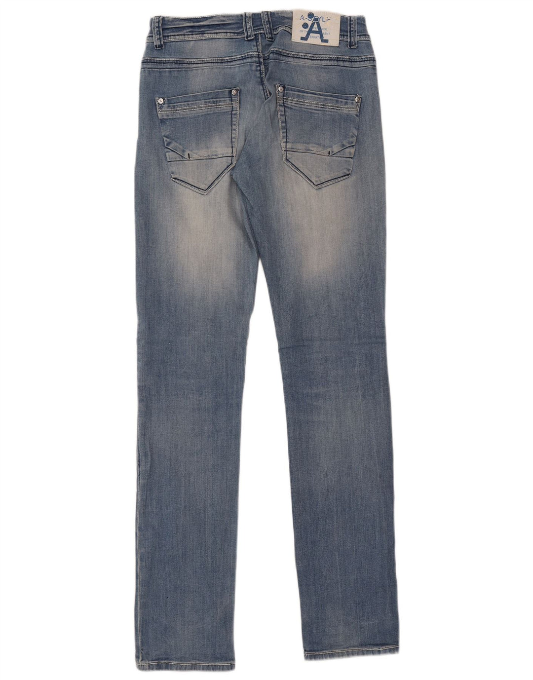 Jean Slim A-Style Femme IT 46 Large W33 L36 Bleu Coton