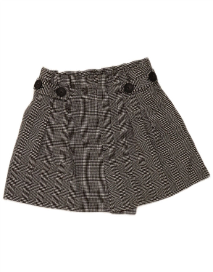 Zara Short décontracté taille haute pour femme Medium W28 Noir à carreaux en polyester