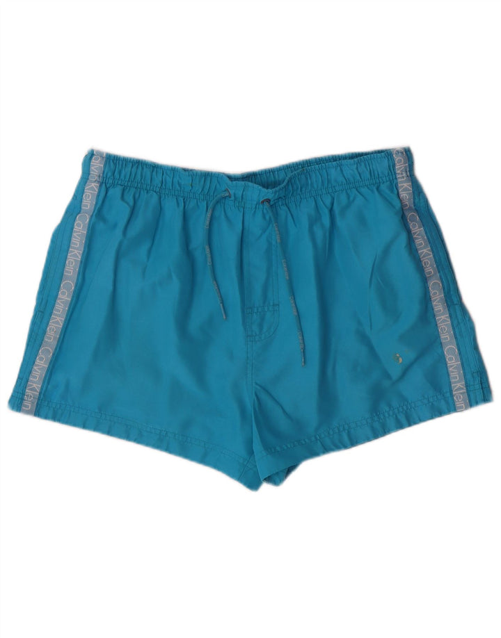 CALVIN KLEIN Short de bain graphique homme grand bleu polyester