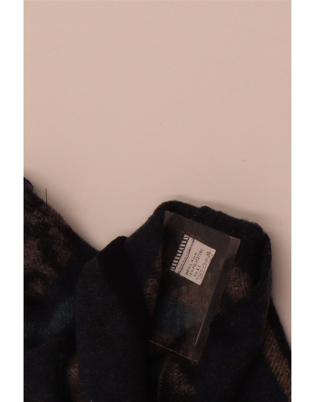 gilet homme vintage Moyen Bleu Fair Isle Wool