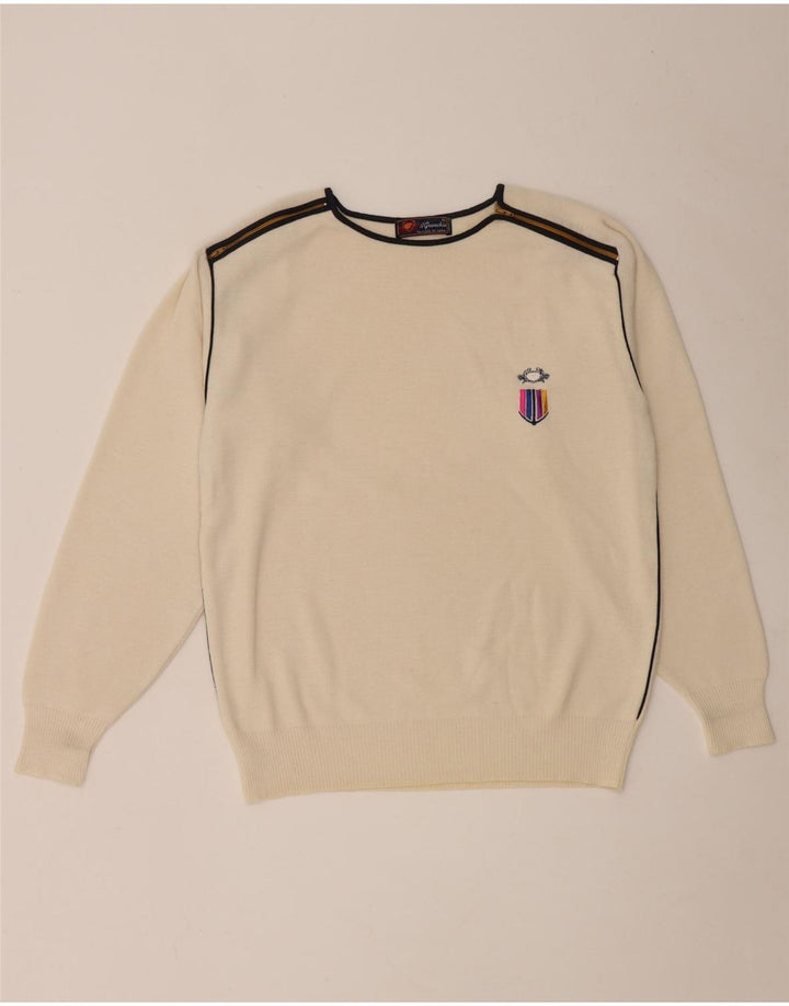 Il Granchio Pull Col Rond Homme Blanc Cassé Moyen Laine