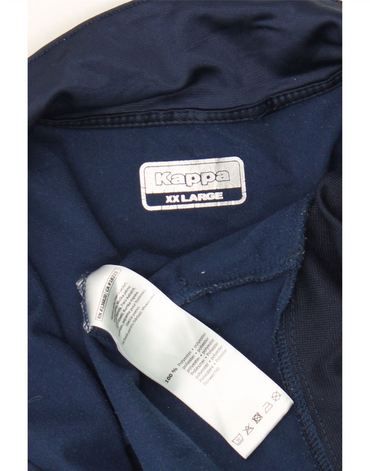 Kappa Veste de survêtement graphique pour homme 2XL Bleu marine Polyester