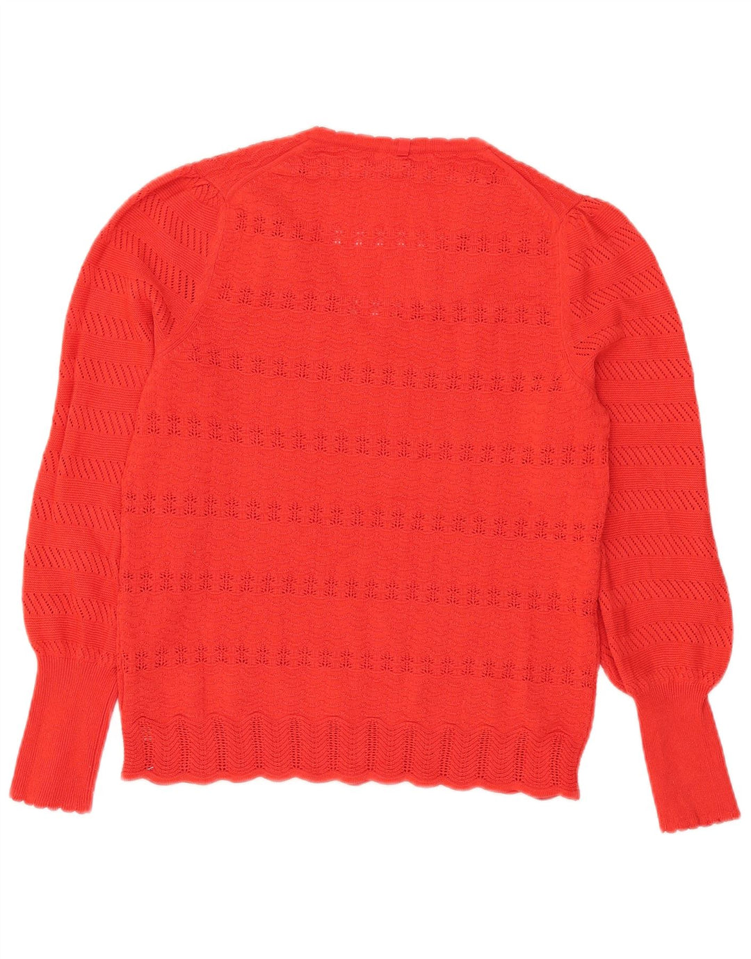 Marks & Spencer Pull col en V pour femme UK 14 Rouge moyen Polyester