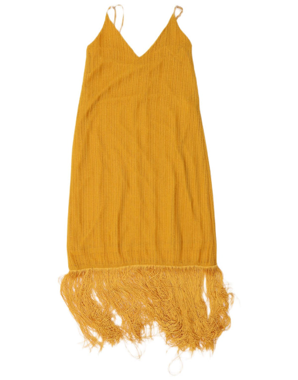 Zara Robe Charleston pour femme UK 10 Petit Jaune