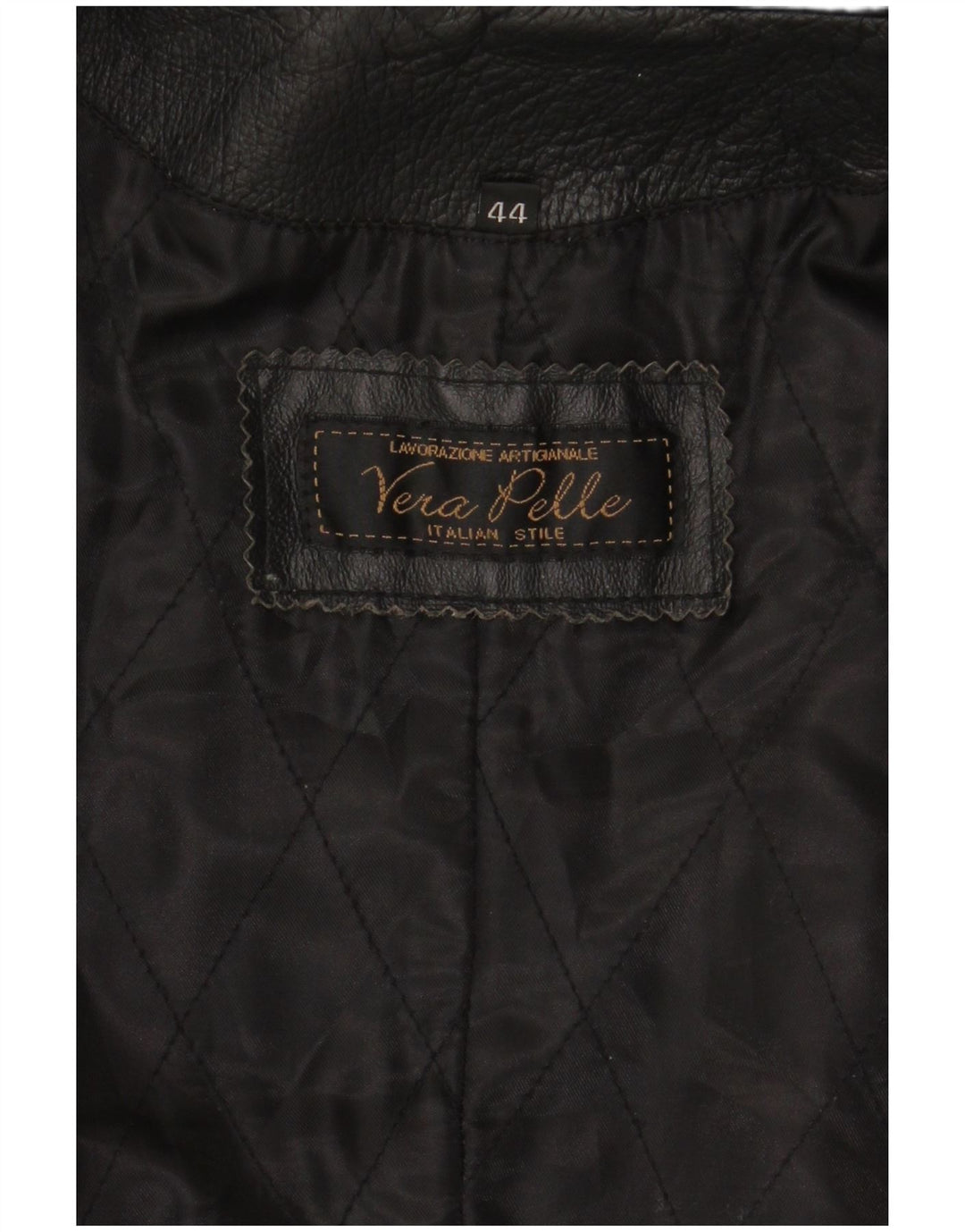 LAVORAZIONE ARTIGIANALE Manteau en Cuir Femme IT 44 Cuir Noir Moyen