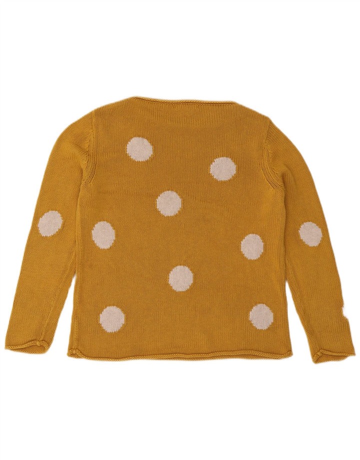 WHITE STUFF Pull col bateau pour femme UK 12 Jaune moyen géométrique