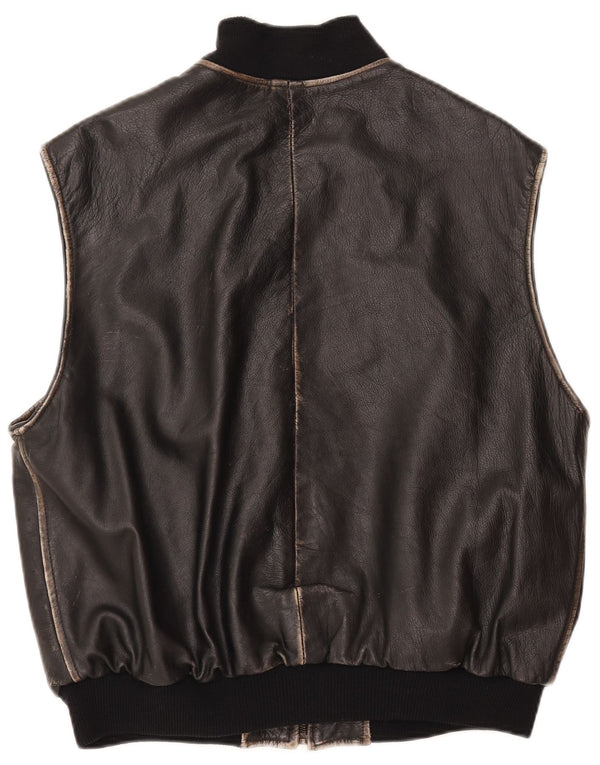 CONBIPEL Gilet en cuir pour femme UK 18 XL Cuir noir