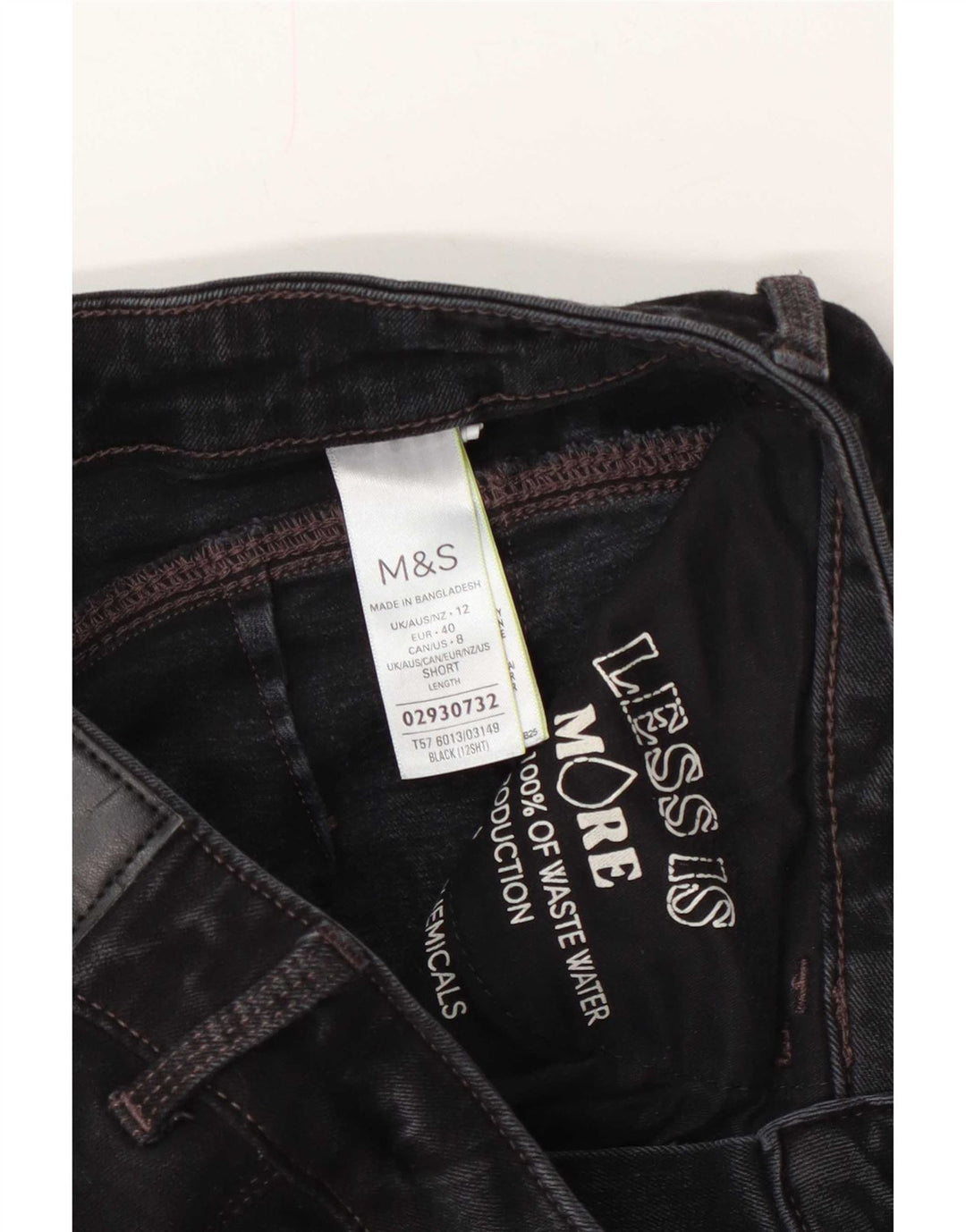 Marks & Spencer Jean slim pour femme UK 12 Medium W28 L28 Gris Coton