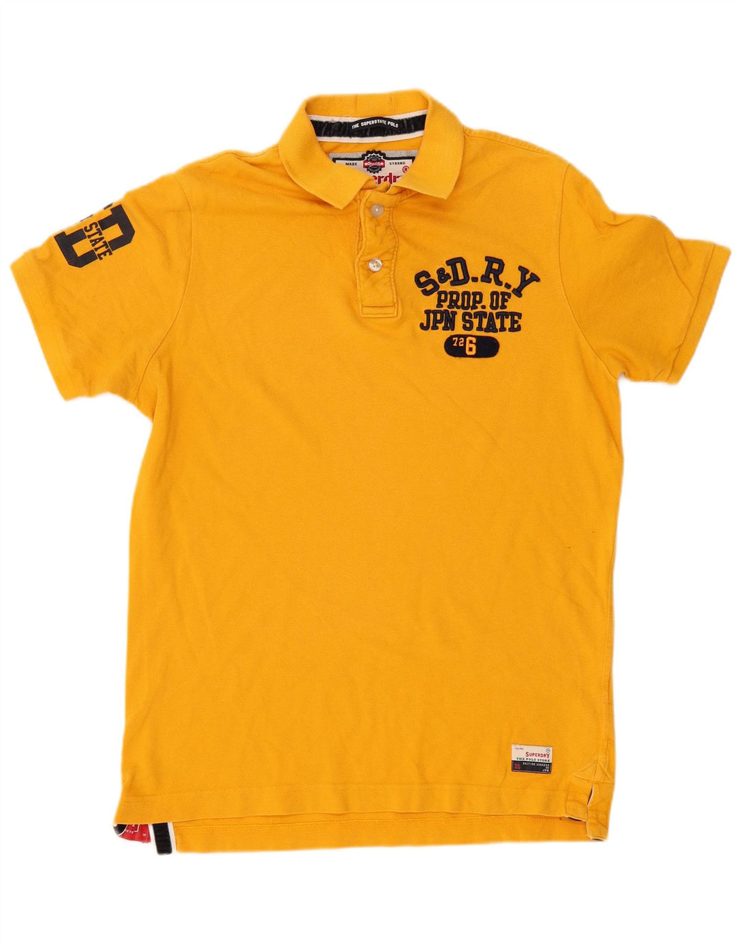 SUPERDRY Polo Graphique Homme XL Jaune Coton