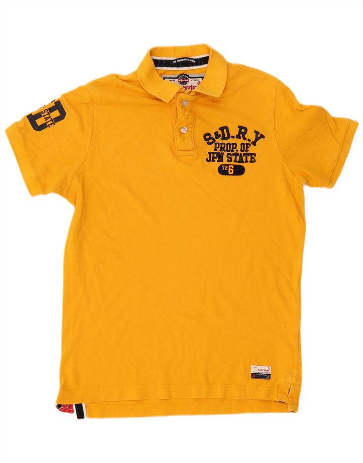 SUPERDRY Polo Graphique Homme XL Jaune Coton