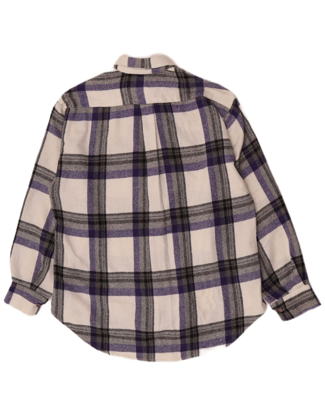 chemise en flanelle surdimensionnée vintage pour hommes petit polyester à carreaux multicolore