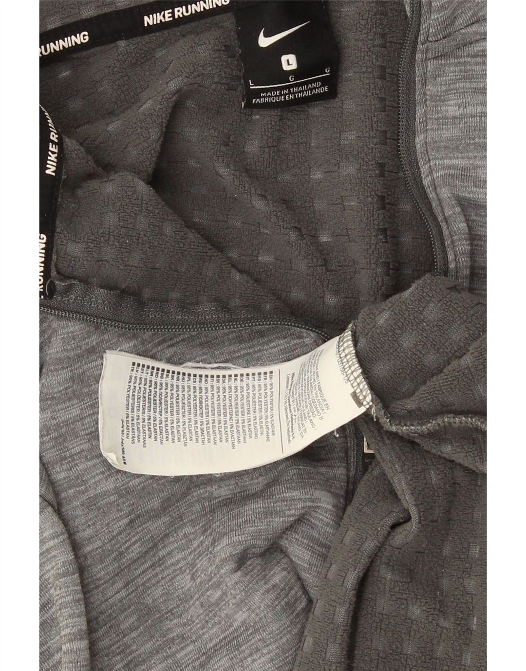 Nike Haut de survêtement à col zippé pour homme Grand polyester moucheté gris