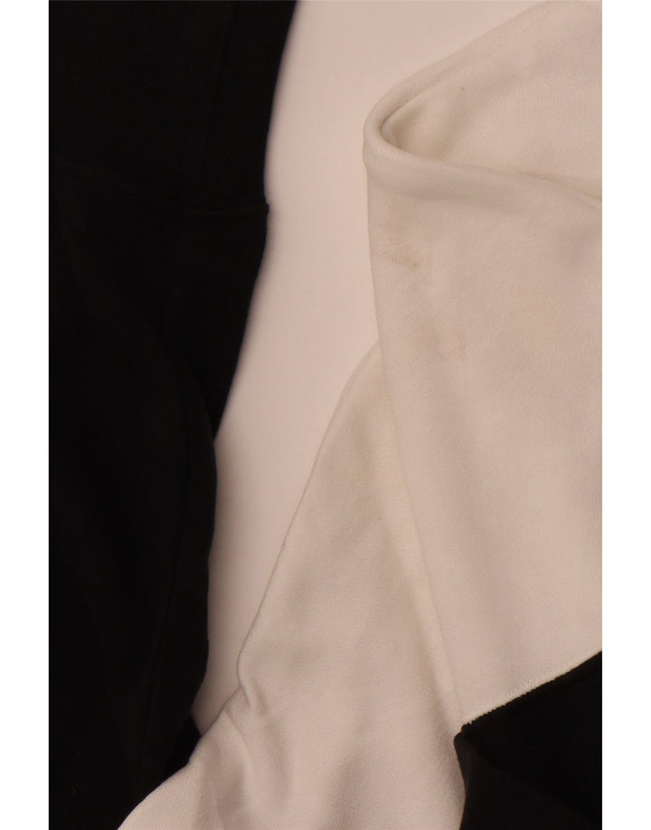 NIKE Pull court pour femme UK 14 en coton color block noir moyen