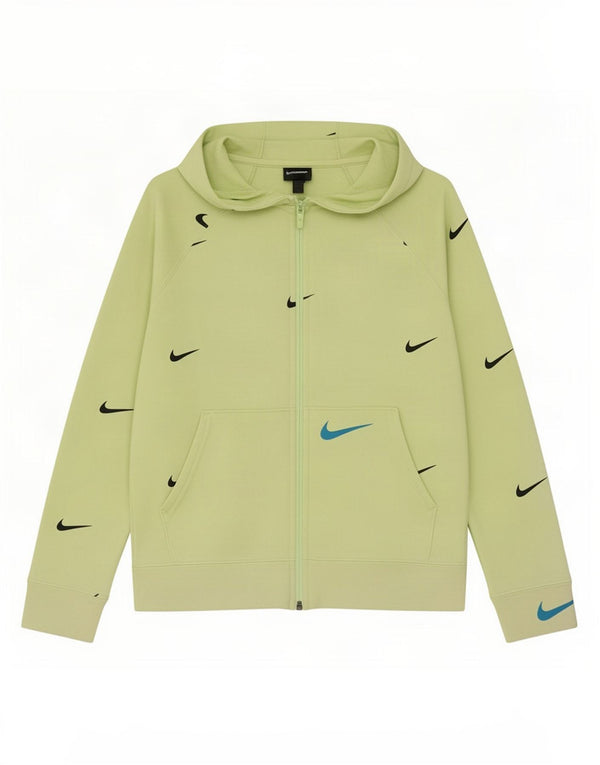 Nike Sweat à capuche zippé pour fille Graphic Standard Fit 12-13 ans Vert Taille L